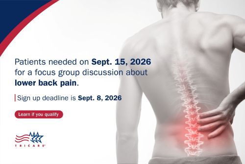 Provide feedback on clinical practice guidelines in joint patient focus groups: lower back pain on Sept. 15