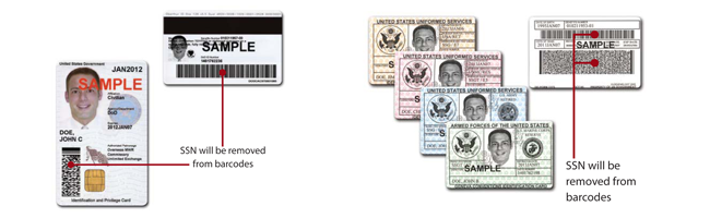 Removal of Social Security Numbers from ID Cards | TRICARE