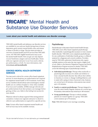 Mental Health and Substance Use Disorder Services Fact Sheet 