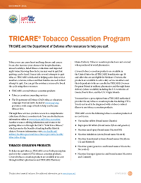 Download TRICARE Tobacco Cessation Program Factsheet
