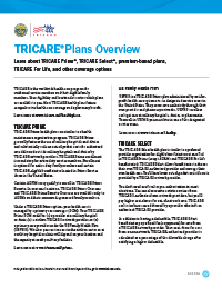 TRICARE Plans Overview FS